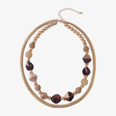 Mixit Gold Tone Womens 17 Inch Strand Necklace