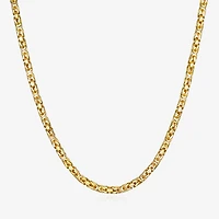 Unisex Adult 14K Gold 22 Inch Byzantine Chain Necklace