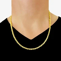 Unisex Adult 14K Gold 22 Inch Byzantine Chain Necklace