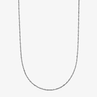 Womens 14K White Gold 16 Inch Singapore Chain Necklace