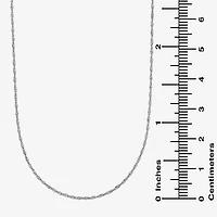 Womens 14K White Gold 16 Inch Singapore Chain Necklace