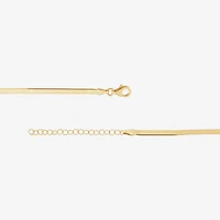 Mia Oro Womens 14K Gold 18 Inch Herringbone Chain Necklace