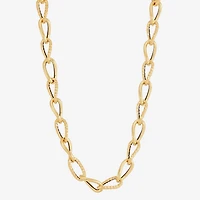 Mia Oro Womens 14K Gold 20 Inch Cable Chain Necklace