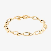 Mia Oro Womens 14K Gold 7.5 Inch Link Bracelet