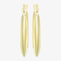 Womens 10K Gold 20mm Oval Hoop Earrings