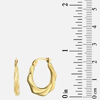 Womens 14K Gold 20mm Round Hoop Earrings
