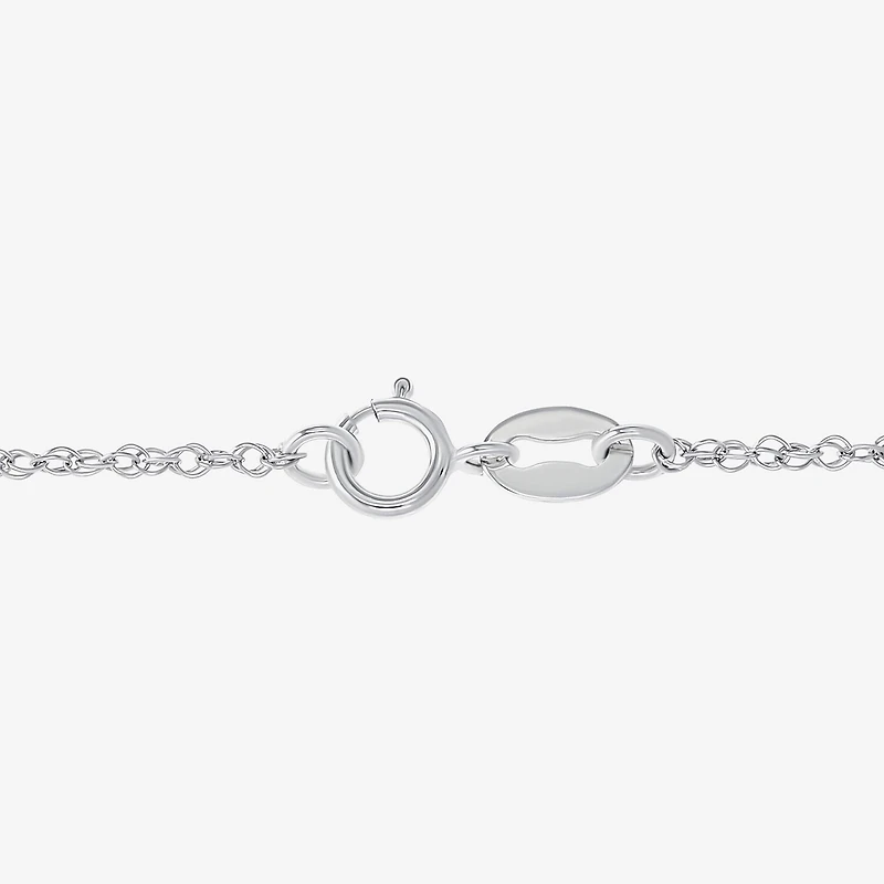 Womens Sterling Silver 18 Inch Locket Necklace