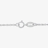 Womens Sterling Silver 18 Inch Locket Necklace
