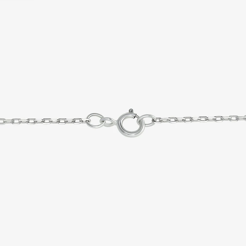 Diamonart Womens White Cubic Zirconia Sterling Silver Cross Heart 18 Inch Pendant Necklace