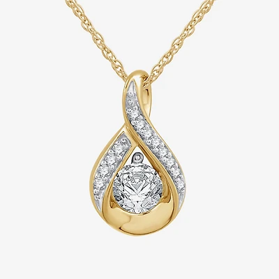 Womens 3/8 CT. T.W. Lab Grown White Diamond 14K Gold Over Silver Sterling Silver Infinity 18 Inch Pendant Necklace