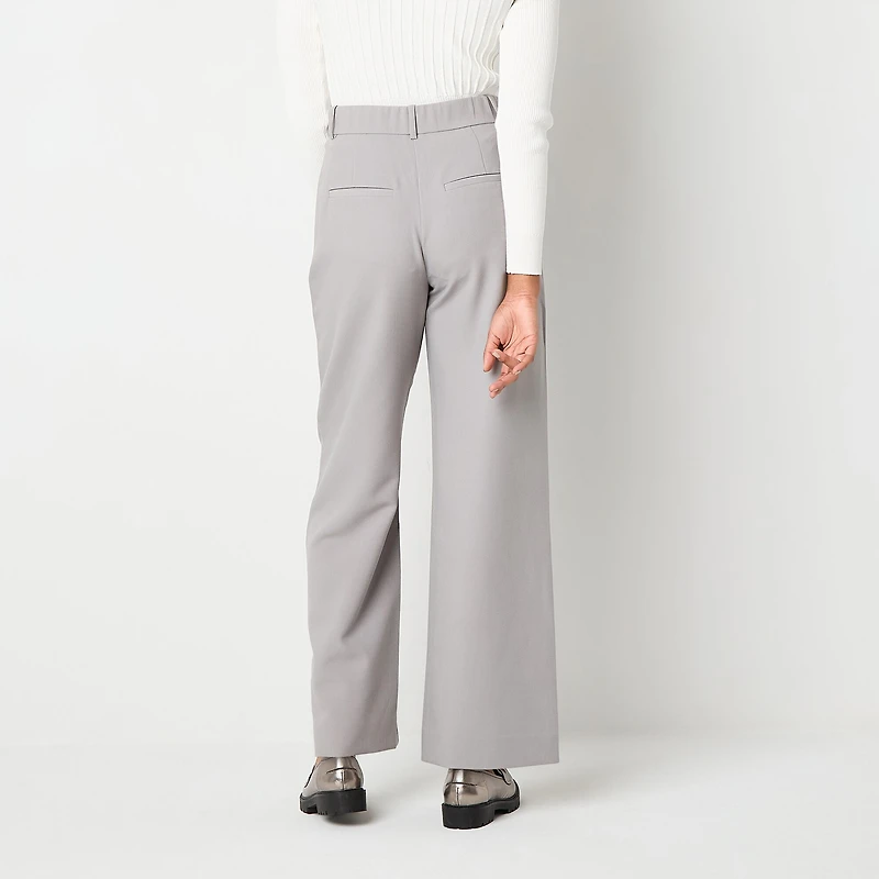 by&by Womens Juniors Wide Leg High Rise Trouser
