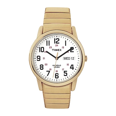 Timex® Easy Reader Mens Gold-Tone Stainless Steel Expansion Strap Watch T204719J