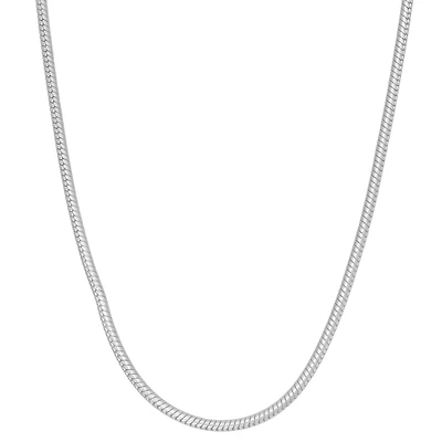 Unisex Adult Sterling Silver 24 Inch Chain Necklace