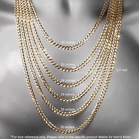 Made In Italy Mens 10K Yellow Gold 22" 6mm Semi-Solid Curb Chain Necklace