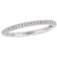 Womens 1/8 CT. T.W. Natural White Diamond 14K Gold Wedding Band