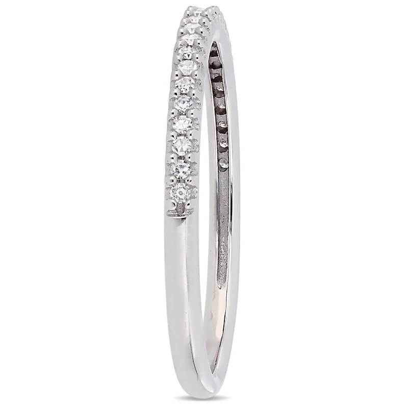 Womens 1/8 CT. T.W. Natural White Diamond 14K Gold Wedding Band