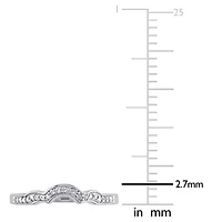 Womens 1/10 CT. T.W. Natural White Diamond 10K Gold Wedding Ring Enhancer
