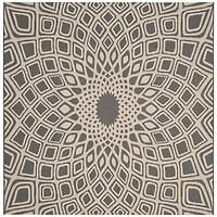 Safavieh Courtyard Collection Jacinth Geometric Indoor/Outdoor Square Area Rug