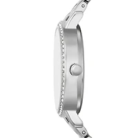Geneva Ladies Womens Crystal Accent Silver Tone Bracelet Watch Fmdjm239