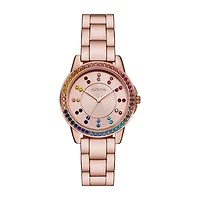 Geneva Ladies Womens Crystal Accent Rose Goldtone Bracelet Watch Fmdjm240