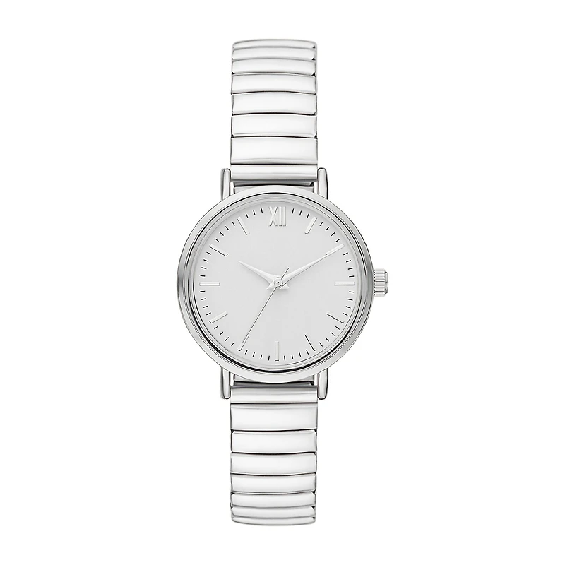 Womens Silver Tone Stainless Steel Expansion Watch Fmdjo222