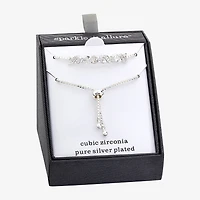 Sparkle Allure Womens Cubic Zirconia Bolo Bracelet