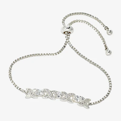 Sparkle Allure Womens Cubic Zirconia Bolo Bracelet