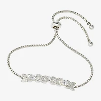 Sparkle Allure Womens Cubic Zirconia Bolo Bracelet
