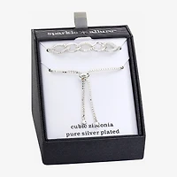 Sparkle Allure Womens Cubic Zirconia Bolo Bracelet