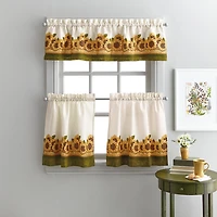 CHF Sunflower Garden 3-pc. Rod Pocket Window Tier