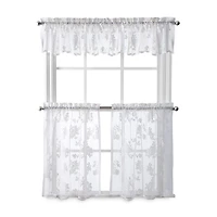 CHF Sibella Lace 2-pc. Rod Pocket Window Tier