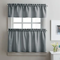 CHF Solid Twill 3-pc. Rod Pocket Window Tier