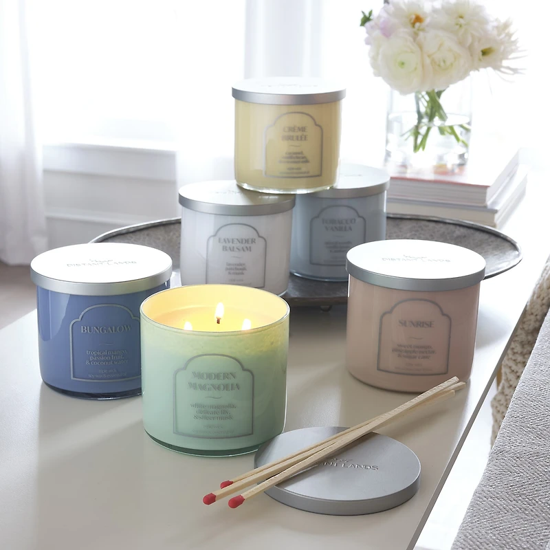 Distant Lands 14oz Creme Brulee 3-Wick Scented Jar Candle