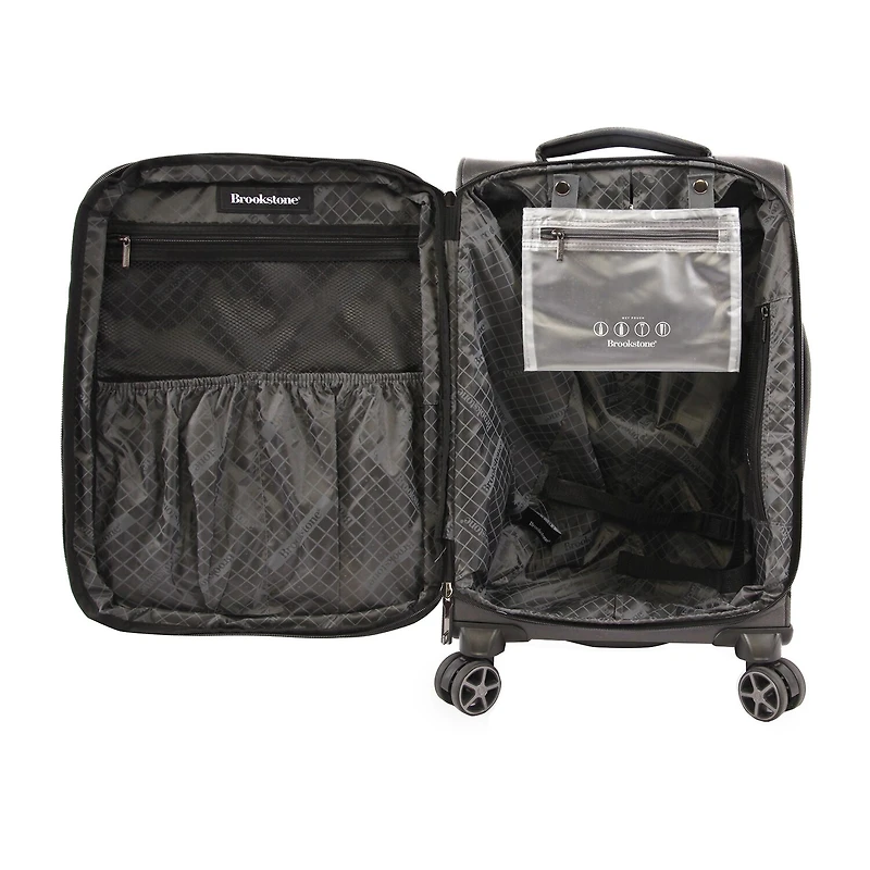 Brookstone Elswood 21 Inch Softside Lightweight Carry-On Spinner Luggage