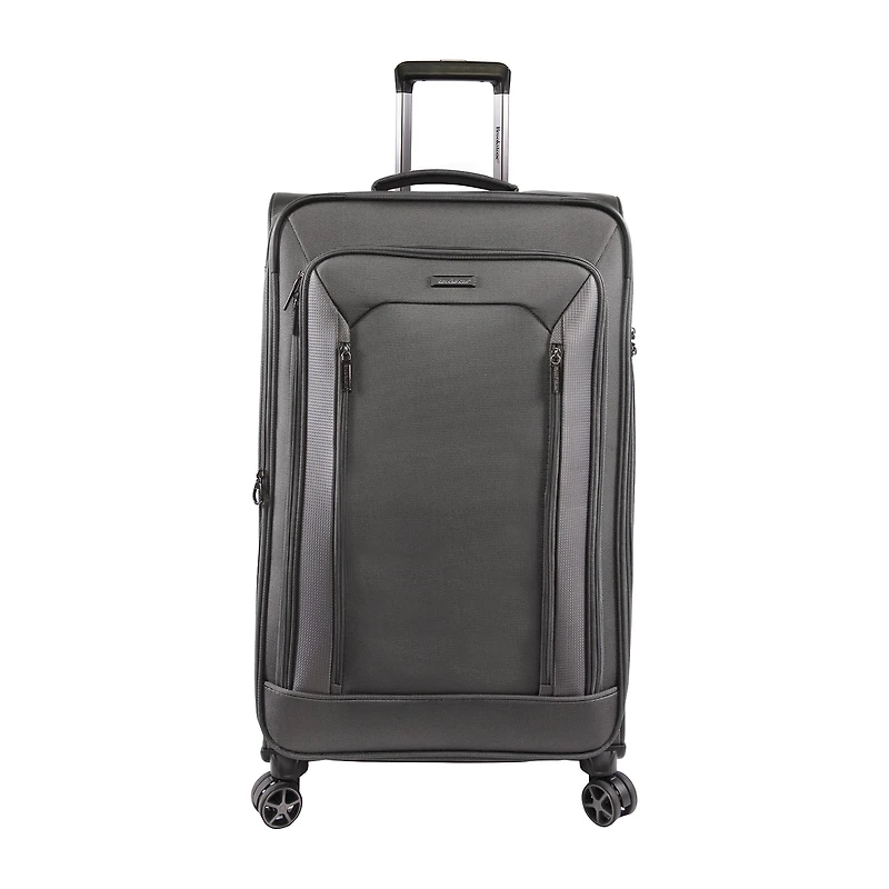 Brookstone Elswood 29 Inch Softside LIGHTWEIGHT Checked Spinner Luggage