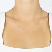 Silver Treasures Made in Italy Sterling Silver 18"- 20" Rope Chain Necklace