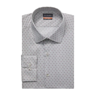 Van Heusen Big Stain Shield Mens Regular Fit Stretch Fabric Long Sleeve Dress Shirt
