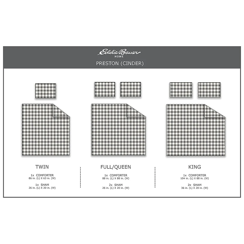Eddie Bauer Preston Midweight Reversible Comforter Set
