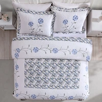 Beatrice Home Fashions Carnation Embroidered Bedspread