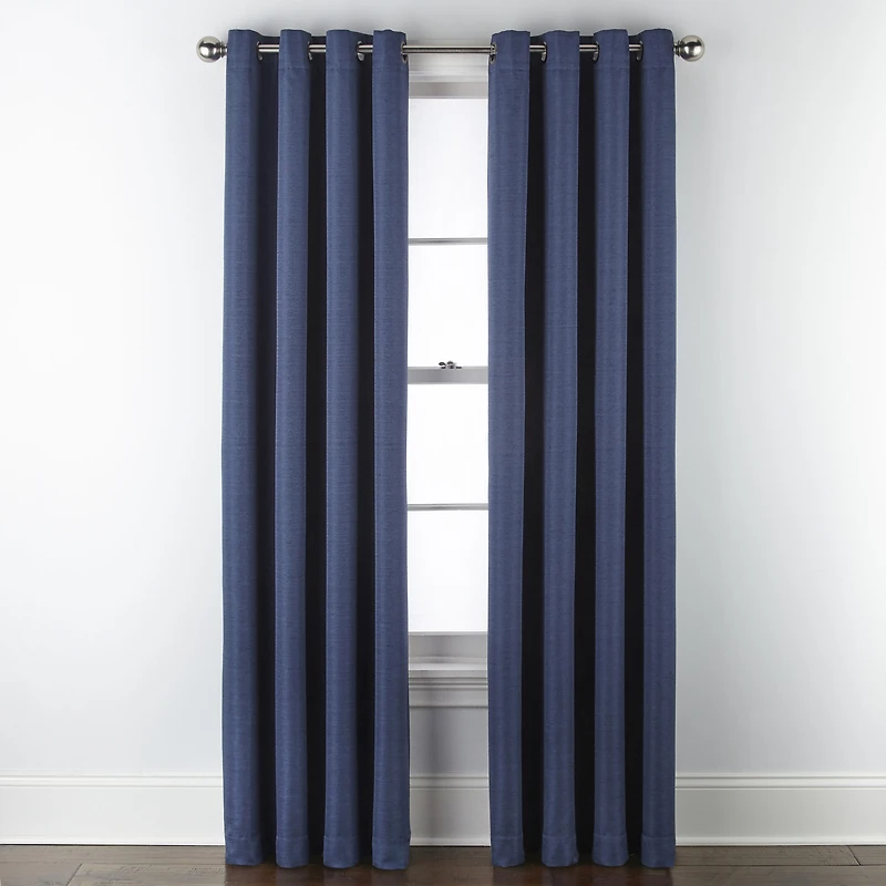 Max Blackout Prescott Grommet Top 100% Single Curtain Panel