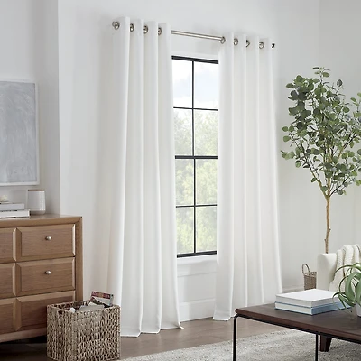 Linden Street Gwen Basketweave Grommet Top Light-Filtering Single Curtain Panel