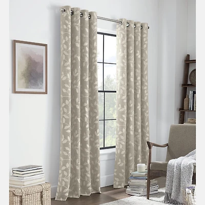 Linden Street Gwen Leaf Grommet Top Light-Filtering Single Curtain Panel