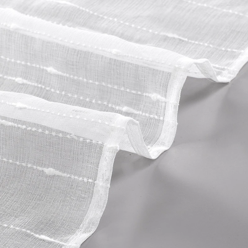 Laura Ashley Lehman Rod Pocket Sheer Set of 4 Curtain Panel