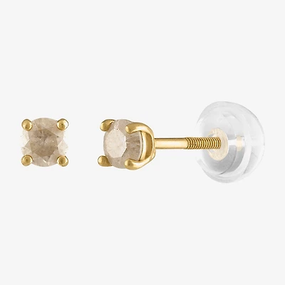 1/4 CT. T.W. Natural White Diamond 14K Gold 3mm Round Stud Earrings