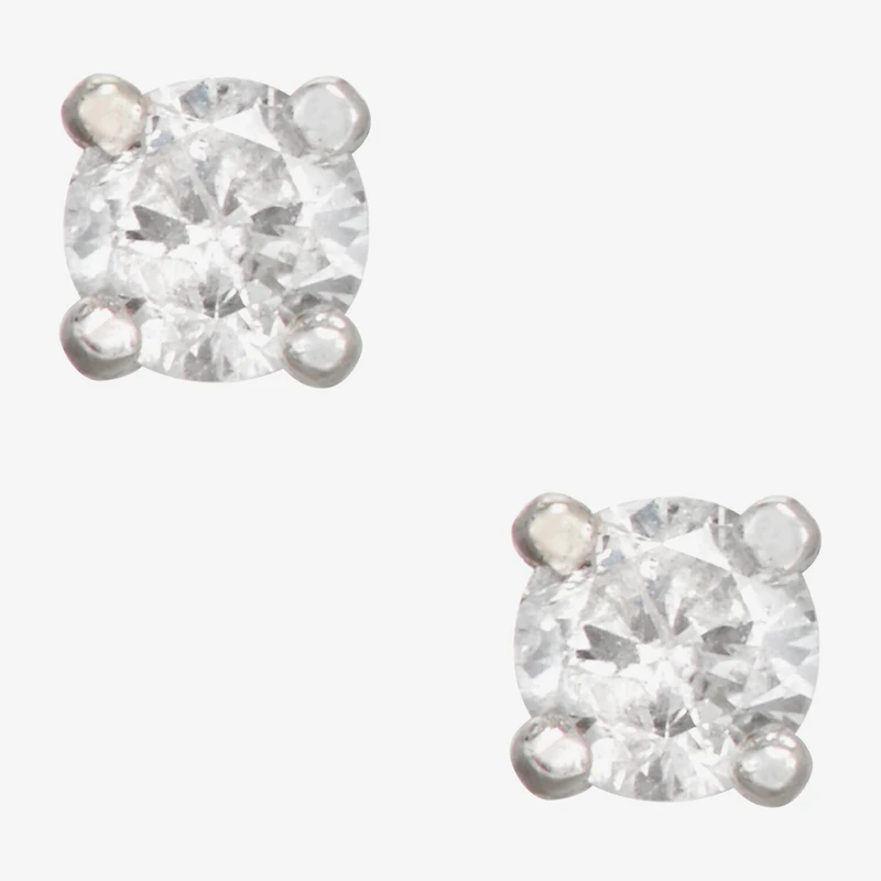 1/10 CT. T.W. Natural White Diamond 14K Gold 2.5mm Round Stud Earrings