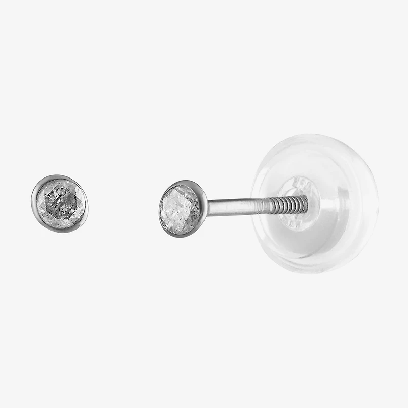 Diamond Accent Natural White Diamond 14K Gold 2mm Round Stud Earrings