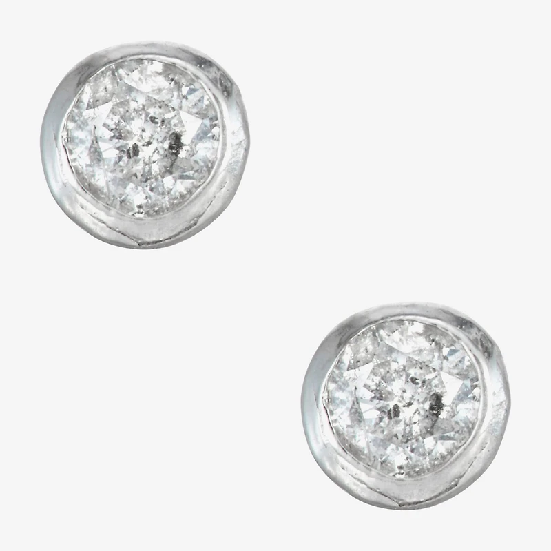 1/10 CT. T.W. Natural White Diamond 14K Gold 3.5mm Round Stud Earrings