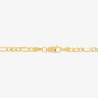 Unisex Adult 14K Gold 8 1/2 Inch Solid Figaro Chain Bracelet