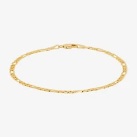 Unisex Adult 14K Gold 8 1/2 Inch Solid Figaro Chain Bracelet