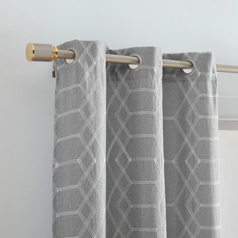 Threadmade Kendal Grommet Top Energy Saving Blackout Set of 2 Curtain Panel